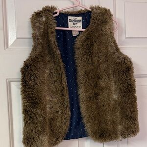 OshKosh B'gosh Brown Faux Fur Vest